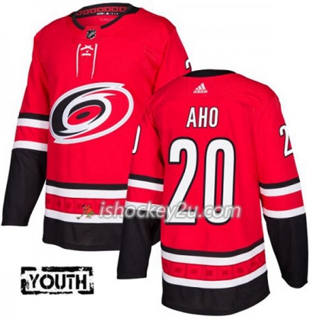 Børn NHL Carolina Hurricanes Trøje Sebastian Aho 20 Adidas 2017-2018 Rød Authentic